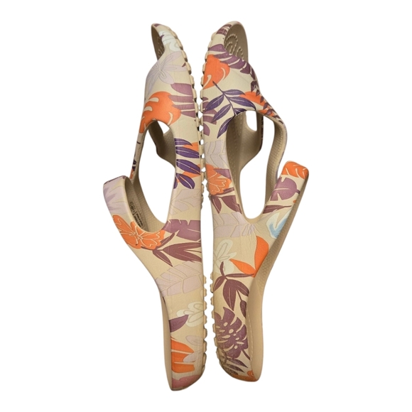 Crocs Kadee II Tropical Print Flip Flop Strappy Sandals Size 9 - Picture 5 of 10